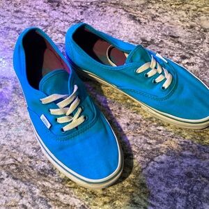 Bright blue vans